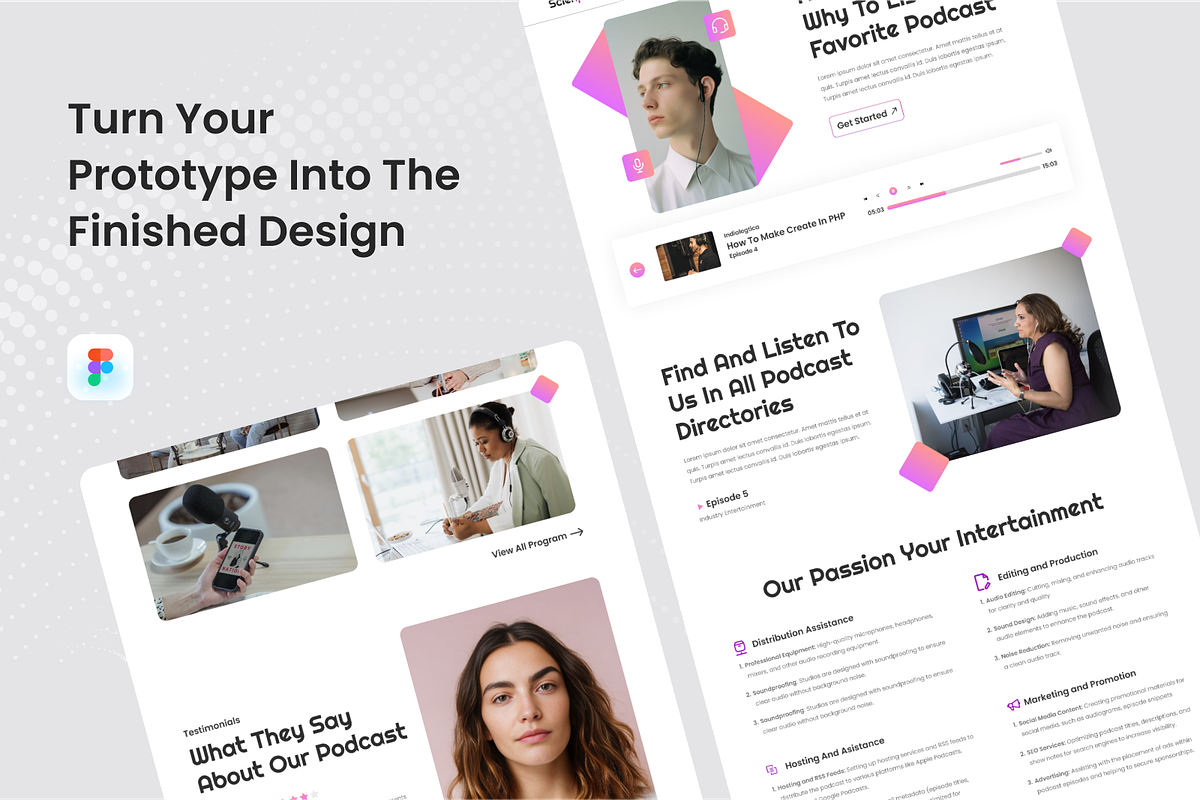 ScienPod- Podcast Landing Page, a Landing Page Template by SquidPixey (Photo 4 of 5)