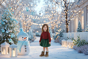 Pastel Snowman Christmas Backdrop, a Background Photo by Winwin Design Art (Thumbnail 8 of 9)