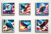 Patriotic Eagle Postage Stamp Png, an Illustration by RobertsArt (Thumbnail 4 of 4)