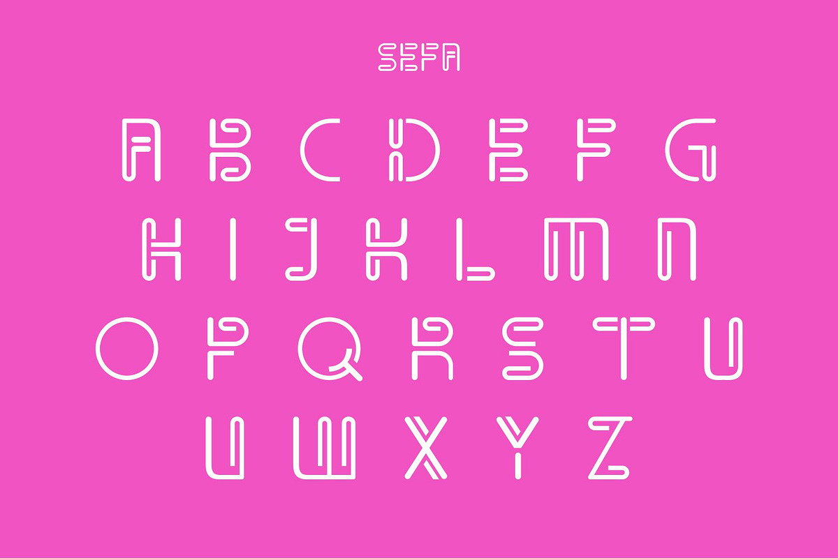 Sefa Mono Line Sans Neon font, a Sans Serif Font by WhymoreArt (Photo 8 of 10)