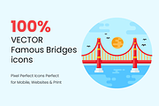Flat Bridge Icons, a Duotone Icon by Brickclay (Thumbnail 3 of 8)