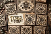 50 Elegant Floral Ornament Bundle, a Decorative Illustration by Amazin_art (Thumbnail 1 of 42)