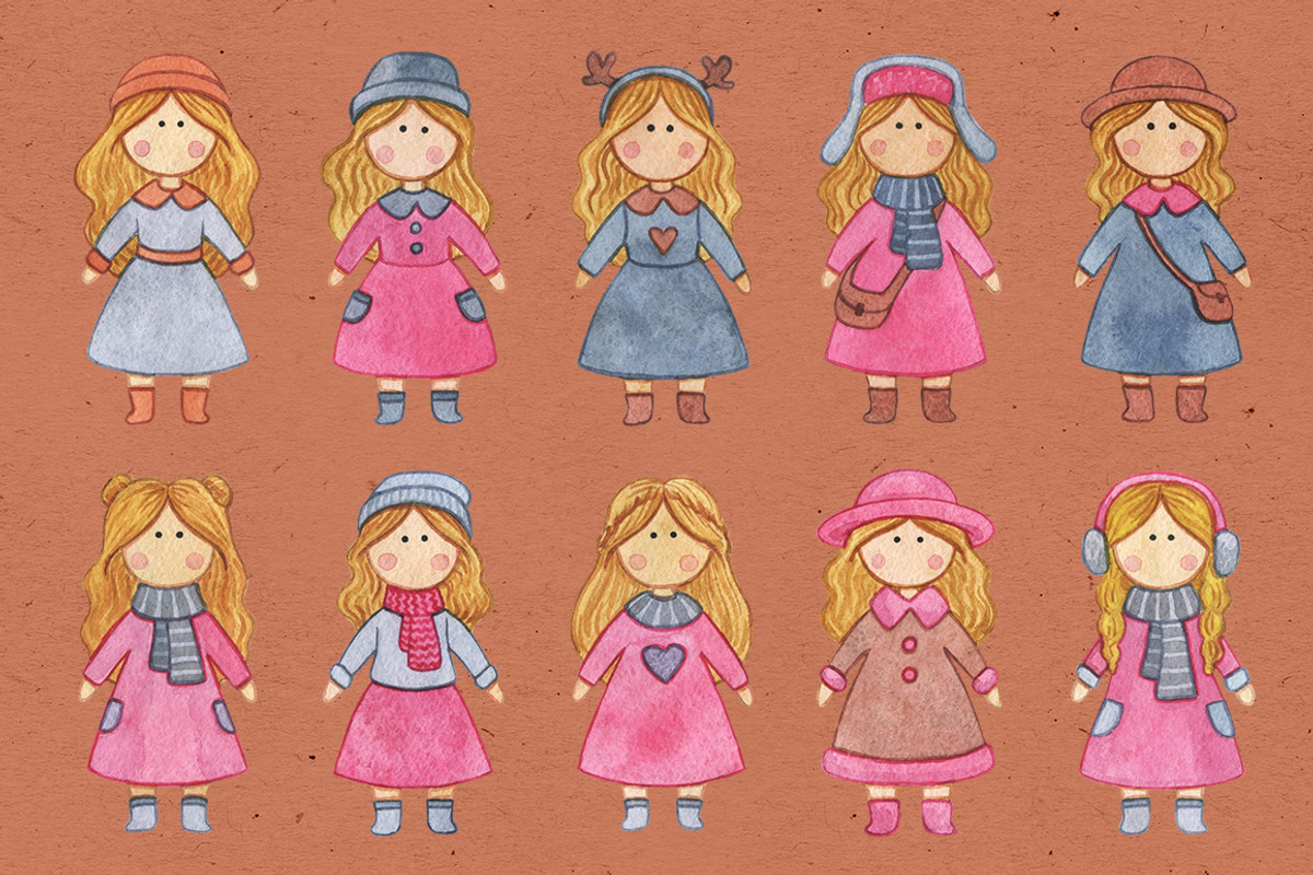 Christmas dolls, a Decorative Illustration by CreativeByLu (Photo 4 of 4)