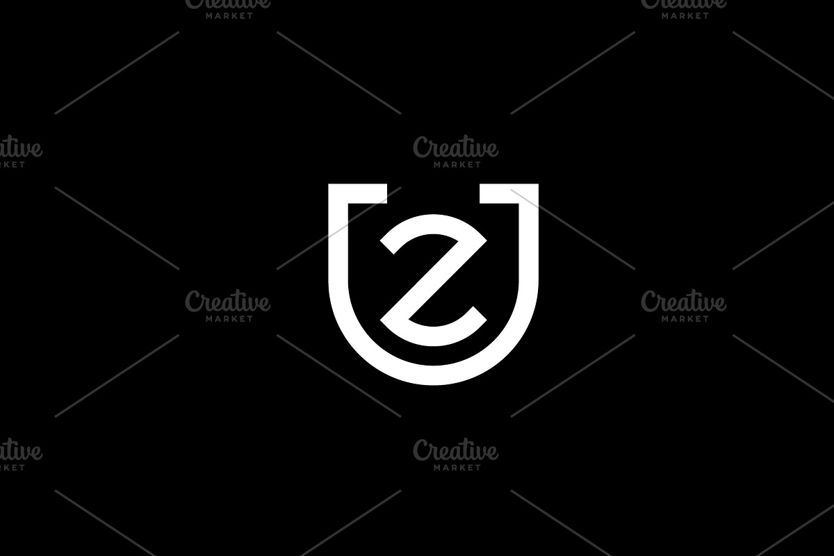 letter ZU or UZ initial logo, a Branding & Logo Template by Rasagama Studio