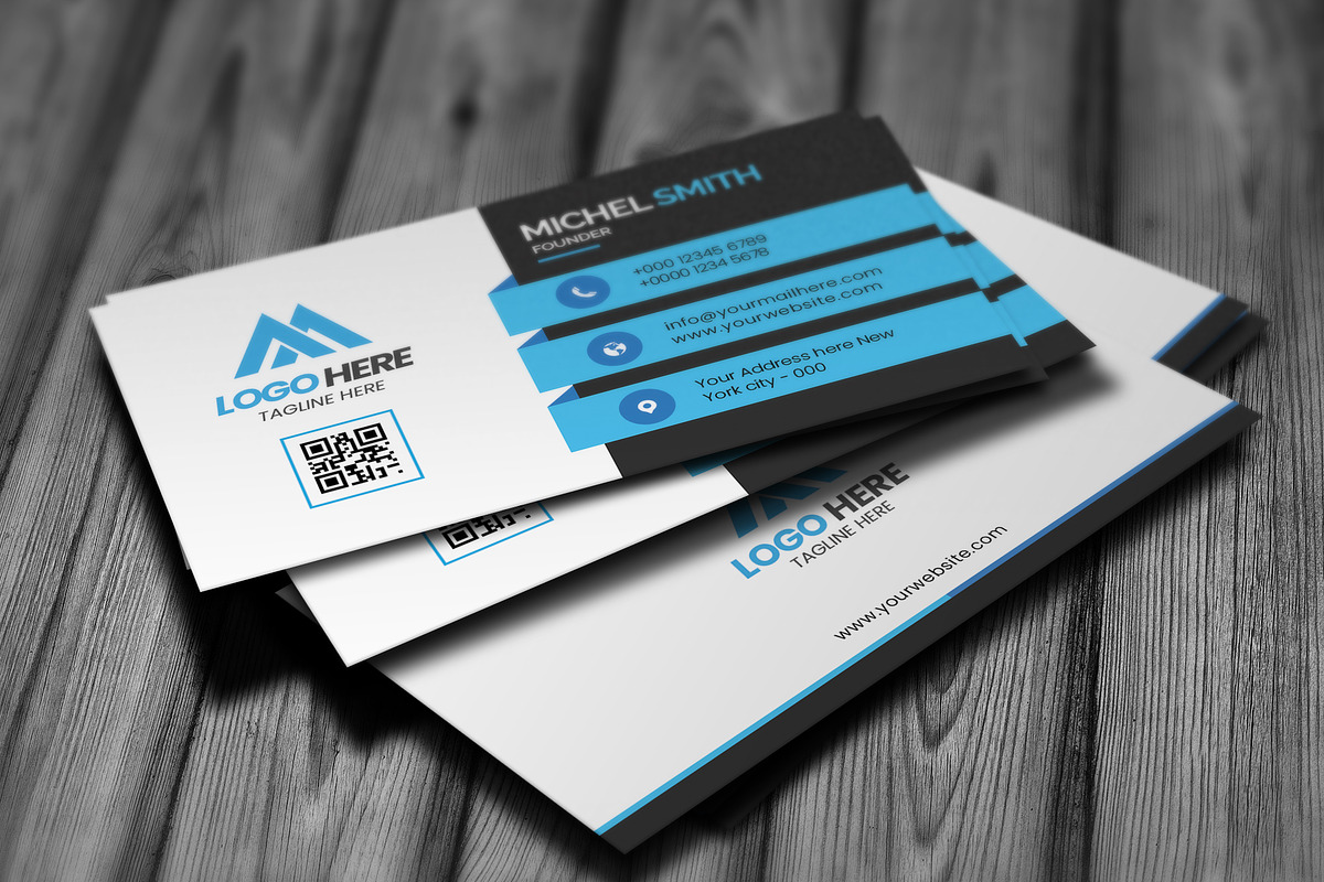 Company Business Card, a Business Card Template by Saman Osama (Photo 3 of 3)