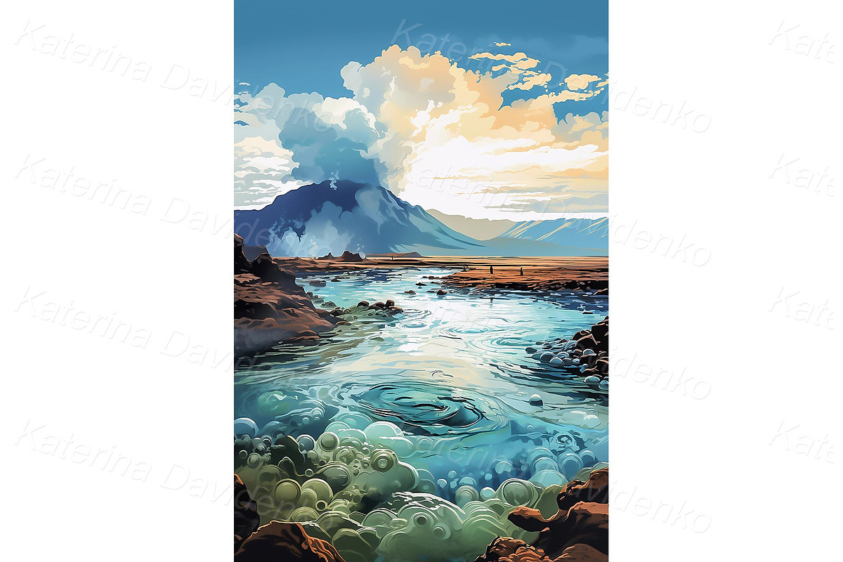 Landscape posters in retro style, an Object Illustration by Bubert Art (Photo 3 of 9)