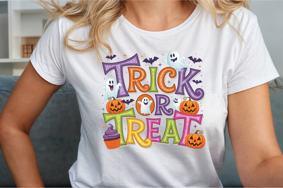 Trick or Treat Halloween Ghost Pumpk, an Illustration by Sublimation Artist (Photo 7 of 9)