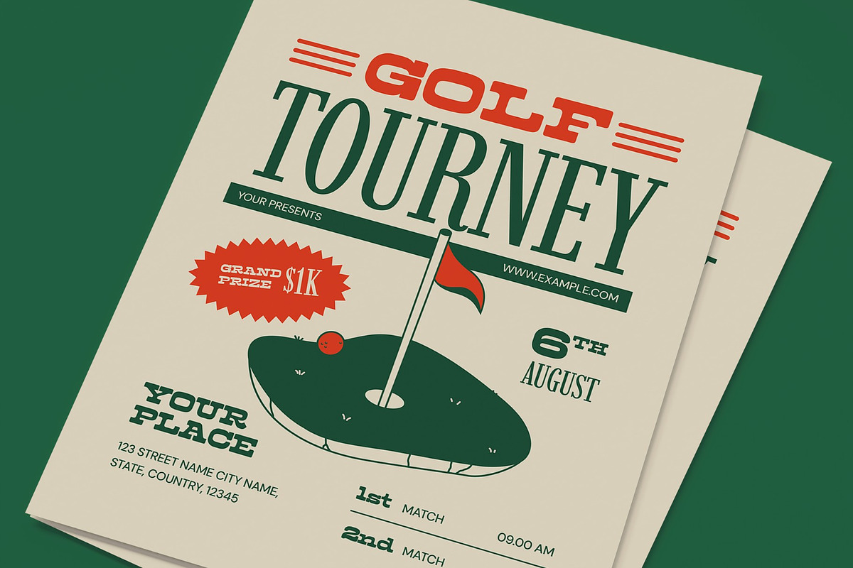 Golf Tourney Flyer, a Flyer Template by graphicook (Photo 2 of 3)