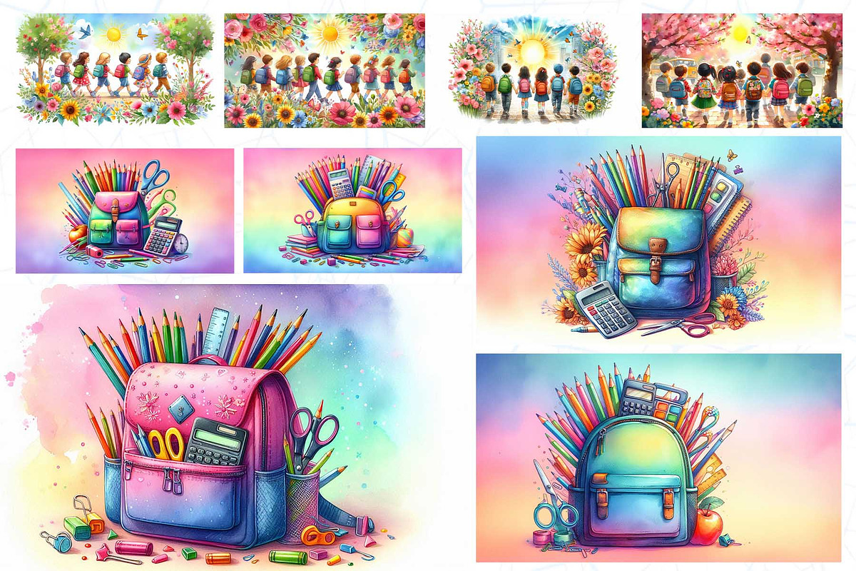 Groovy School Background Bundle, a Graphic by Sofia's Fashion (Photo 2 of 2)