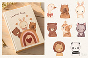 CUTE NURSERY. Watercolor clipart, an Animal Illustration by OlliArtDesign (Thumbnail 3 of 7)