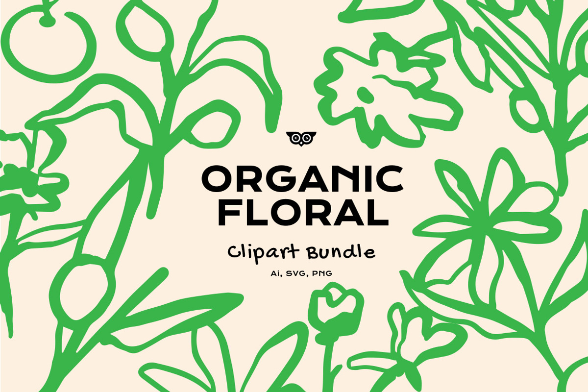 Organic Floral Clipart Bundle, a Decorative Illustration by ClayStudio (Photo 1 of 10)