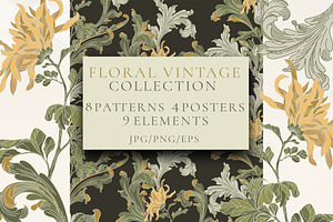 FLORAL VINTAGE COLLECTION, a Decorative Illustration by LanaDzi