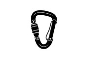 Climbing Carabiner Safety Silhouette, an Illustration by hafijul (Thumbnail 7 of 14)