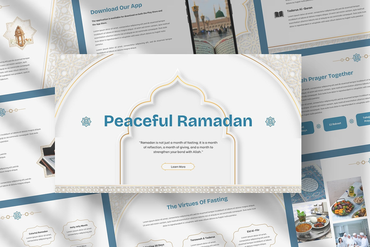 Peaceful Ramadan, a Presentation Template by FIBRINOSÄ (Photo 1 of 2)