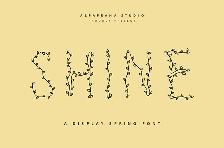 Shine - Decorative Display Font, a Symbol Font by Alpaprana
