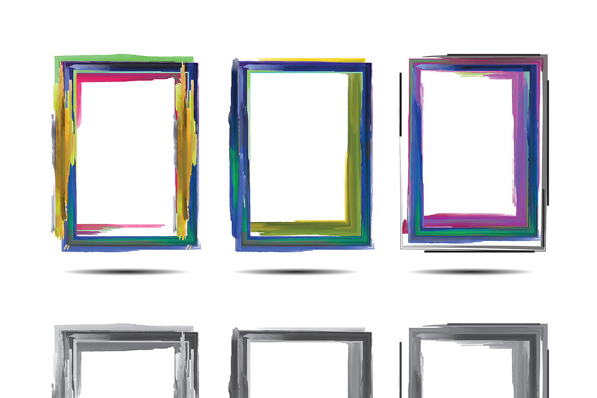 Bundle Watercolor Frame Border, a Texture Graphic by MRI STUDIO (Photo 3 of 16)