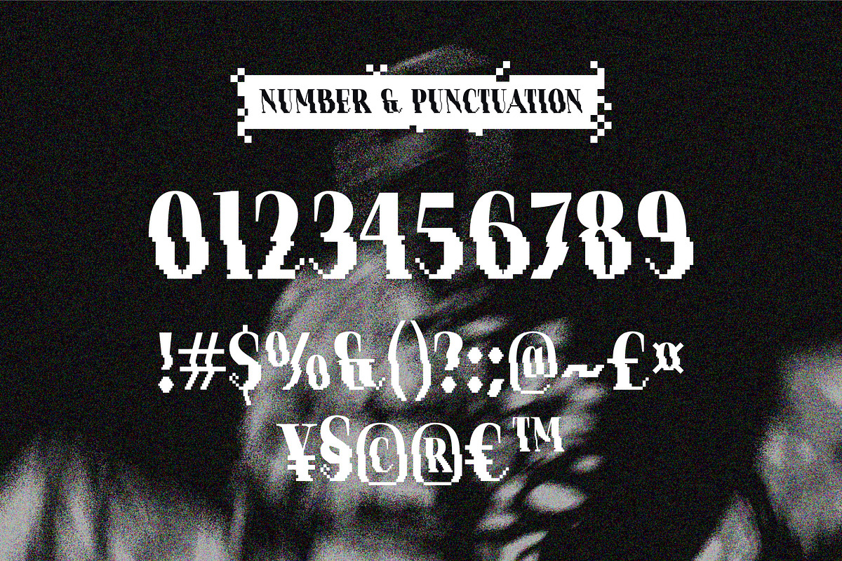 Corepix - Glitch Pixel Serif Font, a Serif Font by Drizy (Photo 5 of 10)