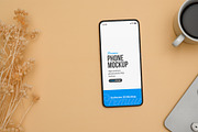 Phone Mockup Flat Yellow, an Android Mockup by SimplDesign (Thumbnail 2 of 2)