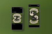 Green Retro Spooky Party Flyer Set, a Flyer Template by graphicook (Thumbnail 2 of 3)