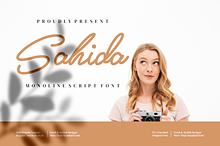 Sahida - Monoline Script style font