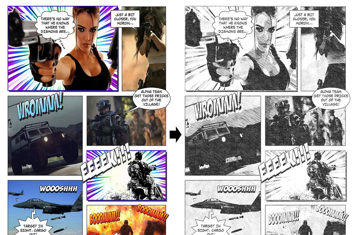 Illustrated Comic Book Generator, an Action Add-On by the little wonder shop (Photo 2 of 5)