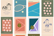 Handmade Tennis & Retro Sport Prints, a Background Graphic by Laras Wonderland (Thumbnail 4 of 8)