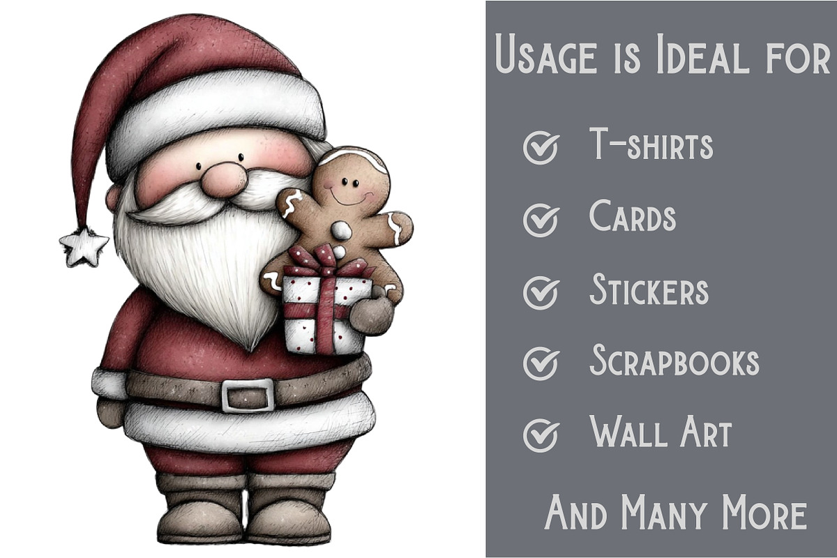 Retro Santa Clipart, an Illustration by Pixels.Craft (Photo 3 of 6)
