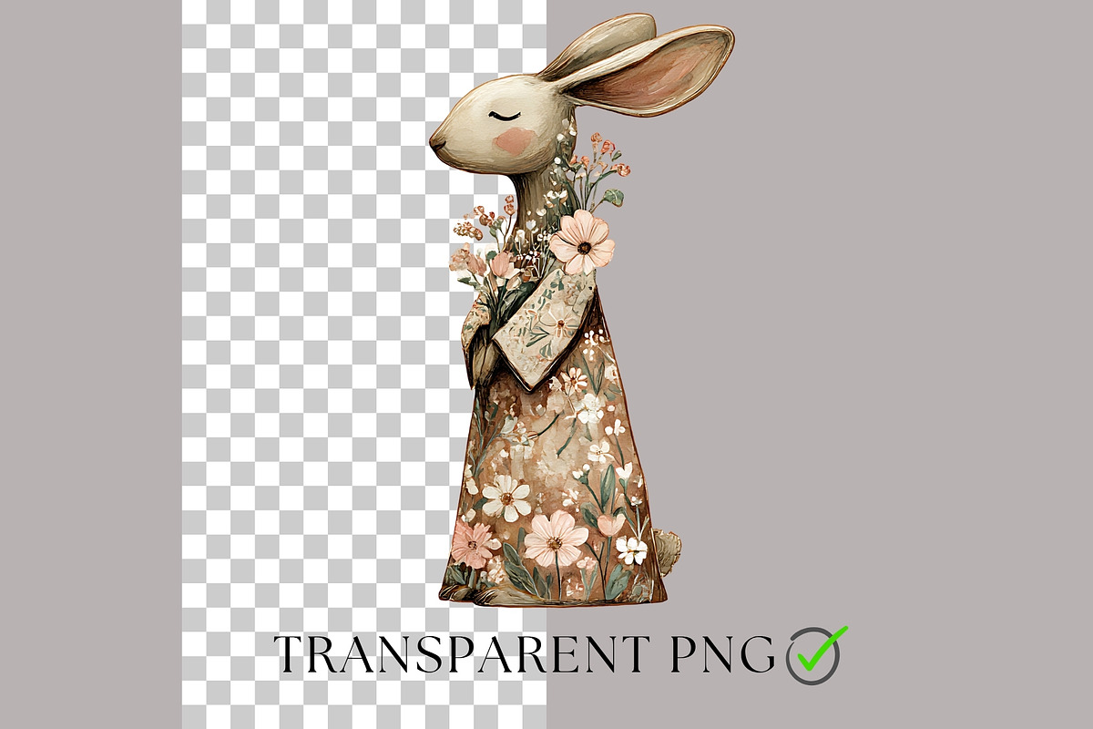 Floral Nursery Animals Clipart, a Decorative Illustration by Nicole Branger Art (Photo 2 of 19)
