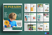 Kids Magazine Layout Template, a Magazine Template by E-Type (Thumbnail 1 of 7)