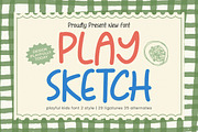Play Sketch Playful Kids Font, a Script Font by Letterena Studios Script (Thumbnail 1 of 20)