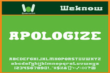 Appologize font