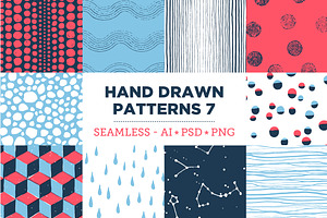 100 Hand Drawn Patterns Bundle