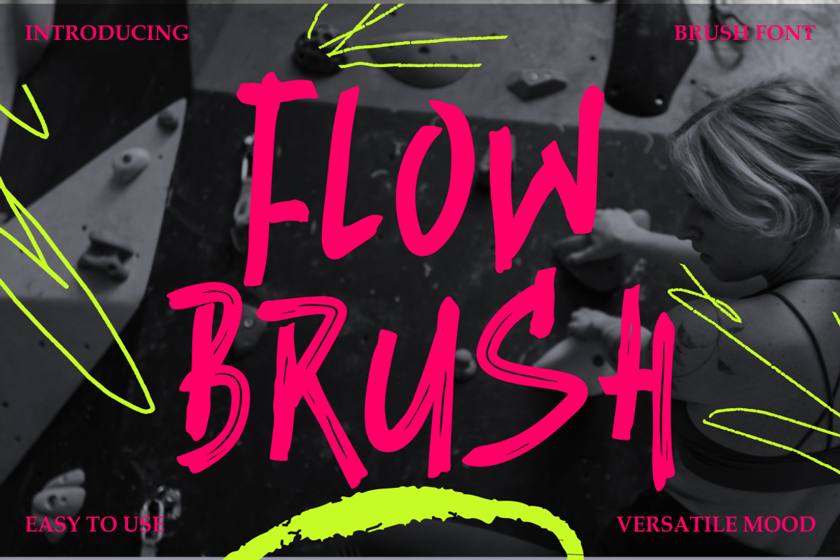 Flowbrush Brush Font, a Font by PutraCetol Studio (Photo 1 of 5)