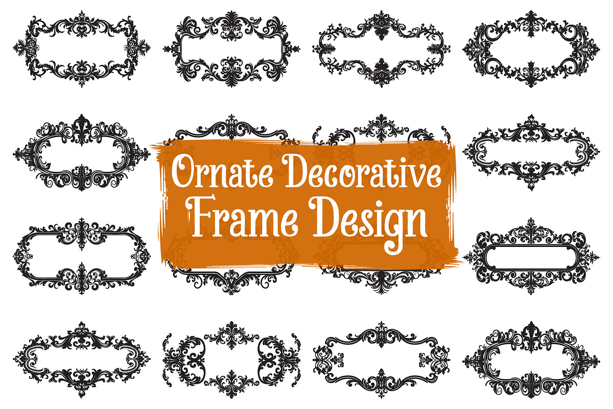 Luxury Ornamental Border Frame Set, an Illustration by Designs_River