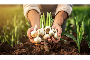 vibrant view garlic fresh ai, a Food & Drink Photo by pikepicture