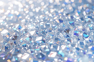 Small faceted crystals, an Illustration by wavebreak