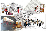 Vector picturesque streets and cafes, a Food Illustration by Laifalight (Thumbnail 1 of 7)