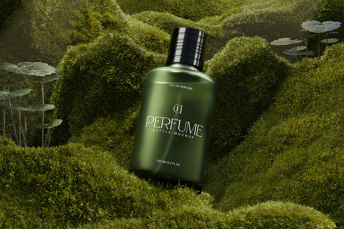Perfume Bottle Mockup, a Packaging Mockup by Nathatype (Photo 2 of 9)