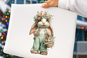 Whimsical summer bunny clipart, an Illustration by SinaCreation (Thumbnail 8 of 11)