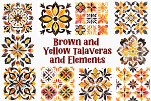 Brown And Yellow Talavera Tiles