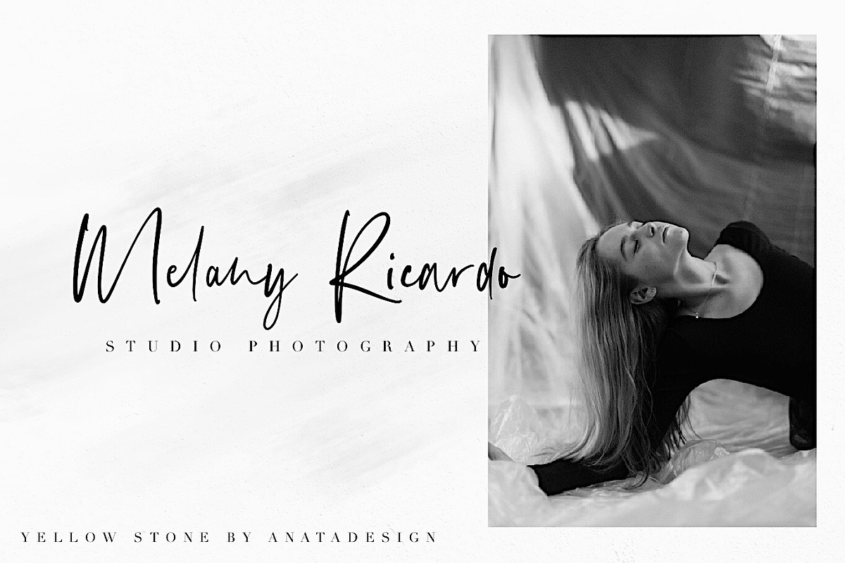 Sale 20% // Yellow Stone, a Script Font by Anatadesign (Photo 8 of 14)