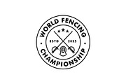 Fencing Sport Emblem Badge Logo, a Branding & Logo Template by Buqancreative (Thumbnail 3 of 4)