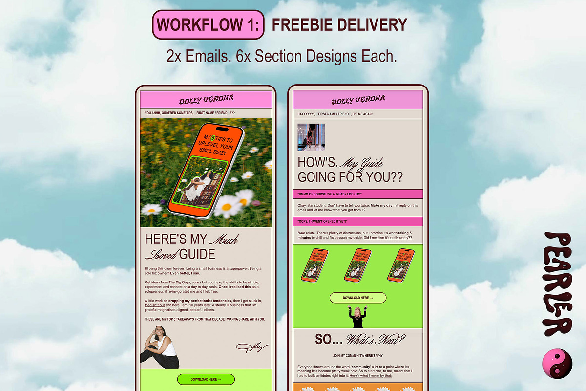 Flodesk Lead Gen 5x Email Templates, an Email Template by PEARLER (Photo 3 of 9)