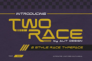 Two Race Typeface, a Sans Serif Font by alit design (Thumbnail 1 of 15)