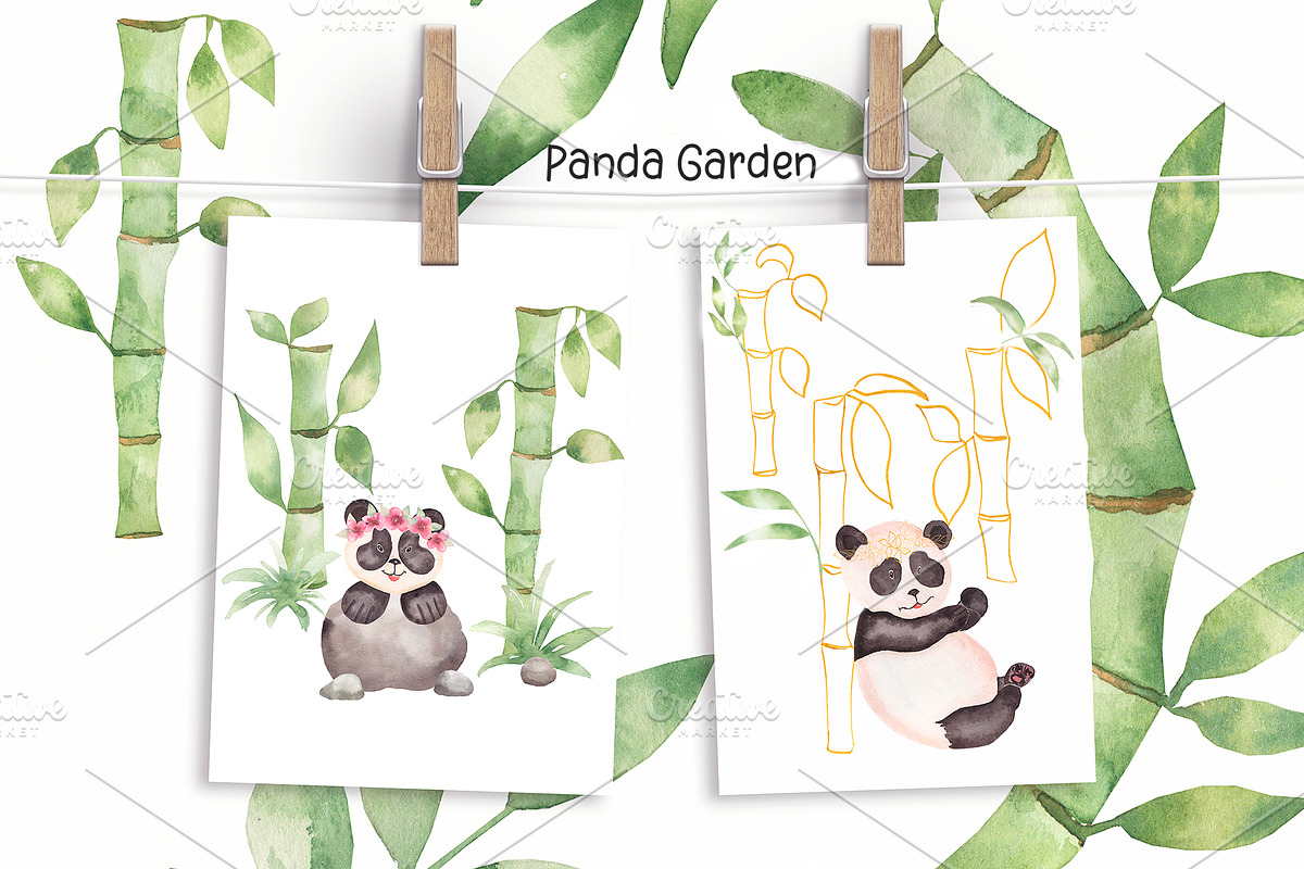 Panda Garden, an Animal Illustration by MayaNavits (Photo 4 of 19)