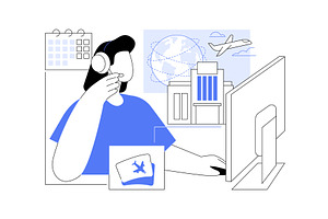 Contact travel agent isolated, a Person Illustration by Visual Generation