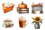 Vintage Autumn Clipart Png, an Illustration by SinaCreation (Thumbnail 3 of 7)