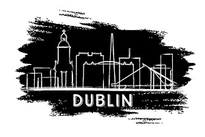 Dublin Skyline Silhouette