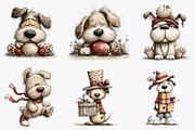 Whimsical Easter Dogs Clipart, an Illustration by CreationArt (Thumbnail 3 of 5)