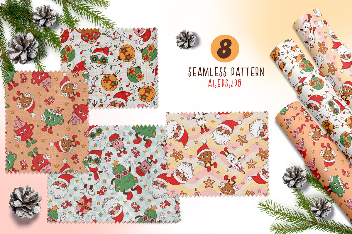 Groovy Christmas collection, an Object Illustration by NataKa (Photo 7 of 11)